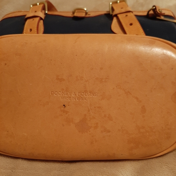 Dooney& Bourke blue canvas and leather bag. - Picture 4 of 5